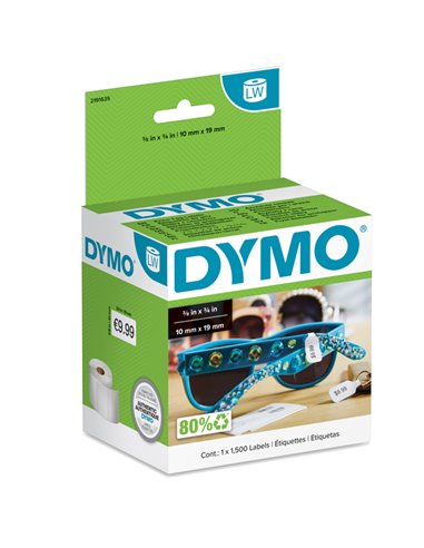 Etichette LW per gioielli 10x19mm bianco Dymo 2191635 DYMO ETICHETTE-NASTRI-TAMPONI PER ETICHETTATRICI E PREZZATRICI