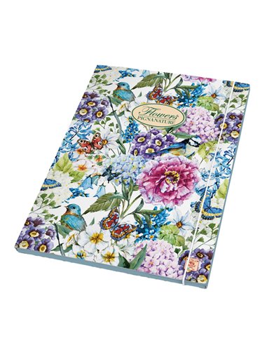 Cartella con elastico 26x35,5x1,2cm Pigna Nature Flowers 02303643L PIGNA CARTELLE CON ELASTICO