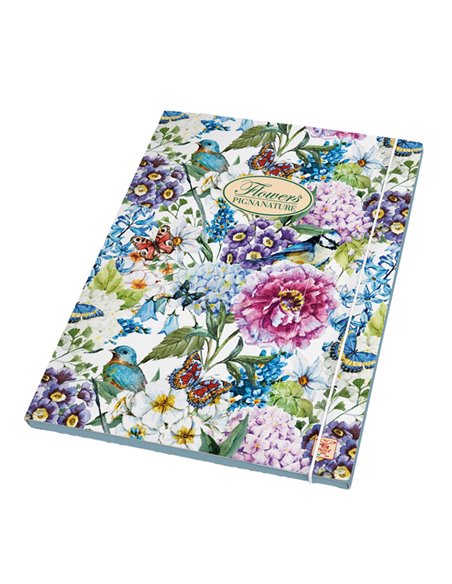 Cartella con elastico 26x35,5x1,2cm Pigna Nature Flowers 02303643L PIGNA CARTELLE CON ELASTICO