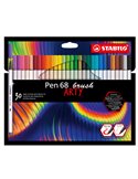 Astuccio 30 pennarelli PEN 68 Brush ARTY Line Stabilo 568/30-21-20