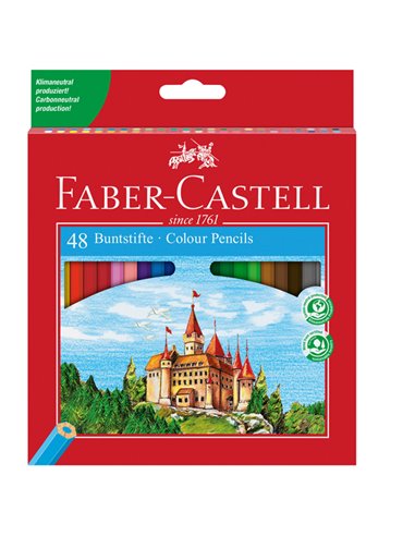 Astuccio 48 matite colorati eco Il Castello Faber Castell 120148 FABER-CASTELL PASTELLI COLORATI