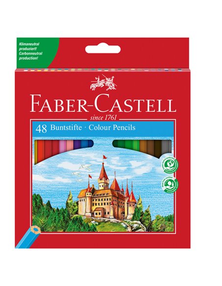 Astuccio 48 matite colorati eco Il Castello Faber Castell 120148 FABER-CASTELL PASTELLI COLORATI