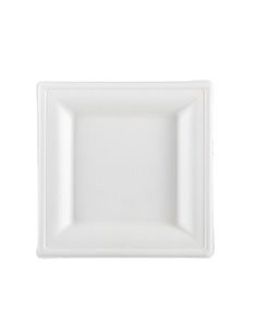 50 Piatti quadrati monouso in canna da zucchero 16x16cm bianco Signor Bio BPS001BIO50B Signor Bio PIATTI MONOUSO