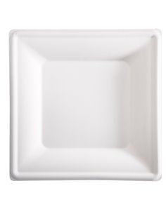 50 Piatti quadrati monouso in canna da zucchero 26x26cm bianco Signor Bio BPS003BIO50F Signor Bio PIATTI MONOUSO