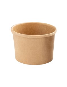 25 Bowl per zuppe monouso 360ml in cartoncino avana Signor Bio PBC100BIO25C