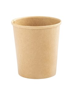 25 Bowl per zuppe monouso 780ml in cartoncino avana Signor Bio PBC102BIO25C