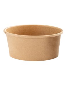 25 Bowl per zuppe monouso 180ml in cartoncino avana Signor Bio PBC103BIO25C