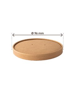25 Coperchi per bowl portazuppe monouso da 180 a 480ml avana Signor Bio PBL010BIO25C