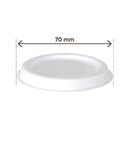 100 Coperchi per coppetta porta salse monouso 60ml bianco Signor Bio (Delist) BCL001BIO100B