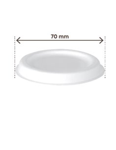 100 Coperchi per coppetta porta salse monouso 60ml bianco Signor Bio BCL001BIO100B