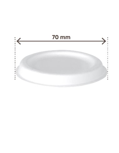 100 Coperchi per coppetta porta salse monouso 60ml bianco Signor Bio BCL001BIO100B