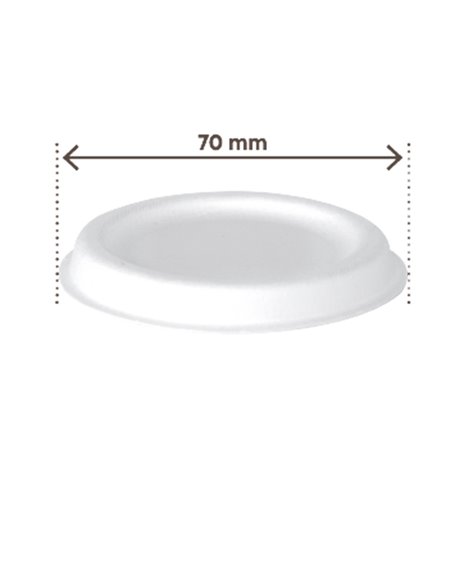 100 Coperchi per coppetta porta salse monouso 60ml bianco Signor Bio BCL001BIO100B
