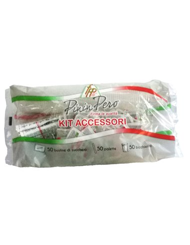 Serving Kit 50 bicchierini +50 bustine zucchero +50 palettine PPZUKITOCS50E