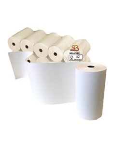 Blister 10 rotoli carta termica 55gr BPA free 60mm x 25mt (per calc./stamp.) 3120060025CX SABACART ROTOLI PER POS