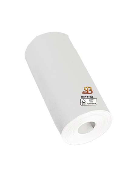 Blister 12 rotoli carta termica 48gr BPA free 57mm x 8,5mt senza anima x POS 31040570085 SABACART ROTOLI PER POS