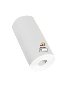 Blister 12 rotoli carta termica 55gr BPA free 57mm x 11mt senza anima x POS 3120057011 SABACART ROTOLI PER POS