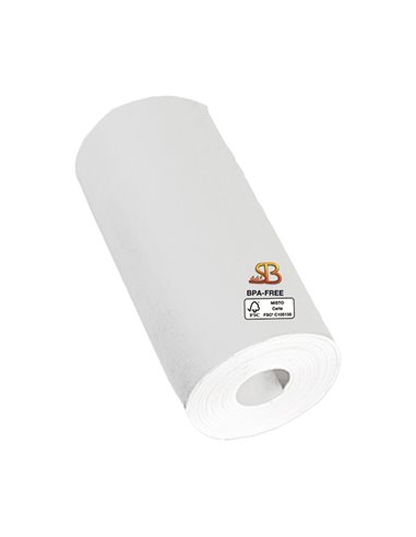 Blister 12 rotoli carta termica 55gr BPA free 57mm x 11mt senza anima x POS 3120057011 SABACART ROTOLI PER POS