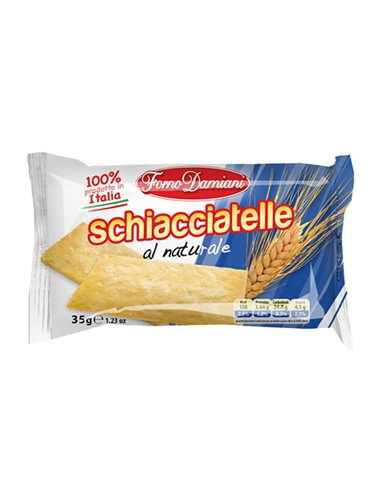 Confezione 50 Schiacciatelle al naturale monoporzione da 35gr Forno Damiani FDSNA Forno Damiani SNACK DOLCI-SALATI