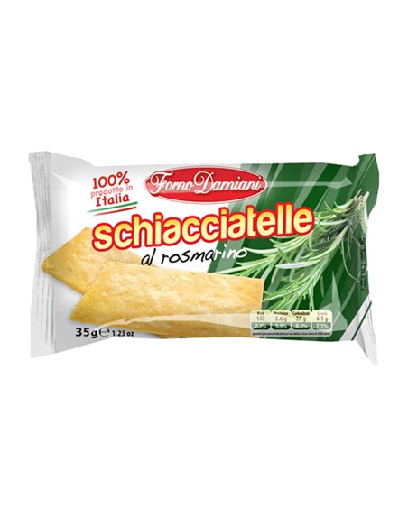 Confezione 50 Schiacciatelle al rosmarino monoporzione da 35gr Forno Damiani FDSRO Forno Damiani SNACK DOLCI-SALATI