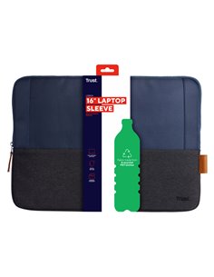 LISBOA 16" LAPTOP SLEEVE - BLUE- Trust 24982 TRUST BORSE-ZAINI-TROLLEY