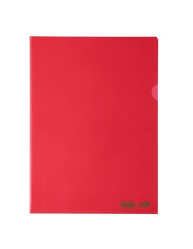 25 cartelline a L 22X30 PE Bio-Based rosso liscio superior Favorit 400182395 FAVORIT CARTELLINE APERTE SU DUE LATI