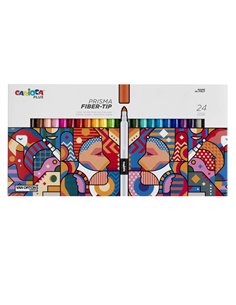 Astuccio 24 pennarelli Prisma colori assortiti Carioca Plus 45207