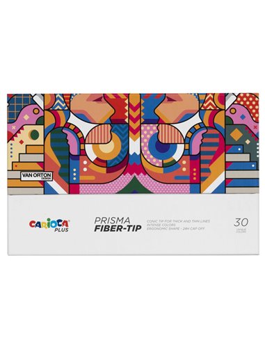 Astuccio 30 pennarelli Prisma colori assortiti Carioca Plus 45208 CARIOCA PENNARELLI