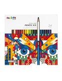 Astuccio 24 matite colorate assortiti Carioca Plus 45203
