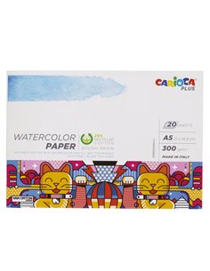 Album acquerello 20 fogli carta 300gr f.to A5 Carioca Plus 45224 CARIOCA ALBUM DISEGNO BIANCO