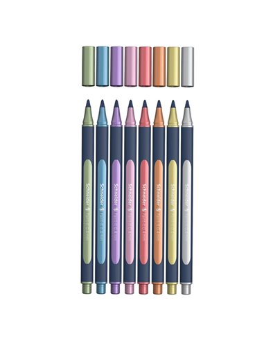 Astuccio 8 Metallic Roller 050 punta 0.4mm colori assortiti Schneider P700496 SCHNEIDER PUNTA FELTRO