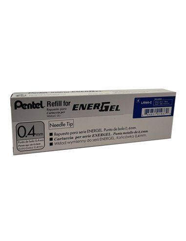 Refill Energel X LRN4-CX blu 0.4mm Pentel LRN4-CX PENTEL REFILL ROLLER