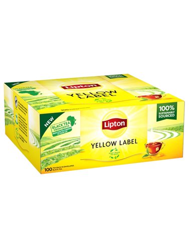 Confezione 100 filtri TE' nero Yellow Label Lipton 01-0755 Lipton CAFFE E TE