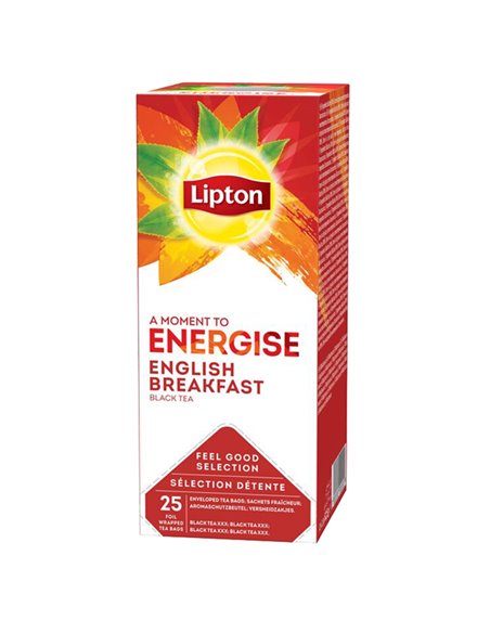 Confezione 25 filtri TE' English Breakfast Feel Good Selection Lipton 01-0620 Lipton CAFFE E TE