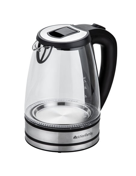 Bollitore elettrico cordless con caraffa in vetro 2200W Melchioni 118360027