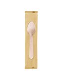 250 Cucchiaini monouso in legno imbustati singolarmente 11cm Signor Bio WCS015BIO250B