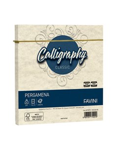 25 buste Calligraphy Pergamena 170x170mm 90gr naturale 06 Favini A57Q078