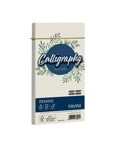 25 buste Calligraphy Remake 120gr 110x220mm perla Favini A570273 FAVINI CARTE EVENTI-INVITI