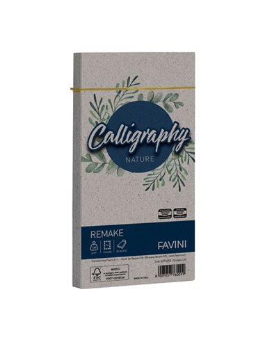 25 buste Calligraphy Remake 120gr 110x220mm scoglio Favini A57U253