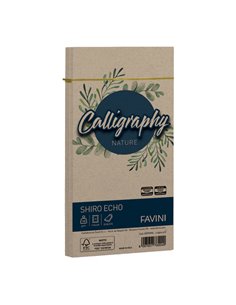 25 buste Calligraphy Shiro Eco 120gr 110x220mm legno Favini A57N904
