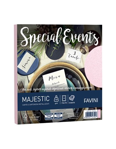 10 buste Special Events 120gr 170x170mm rosa 05 Favini A57S118