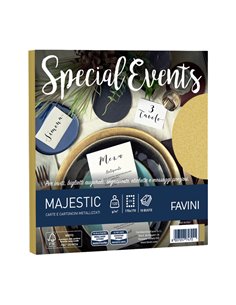 10 buste Special Events 120gr 170x170mm oro 04 Favini A57H118 FAVINI CARTE EVENTI-INVITI