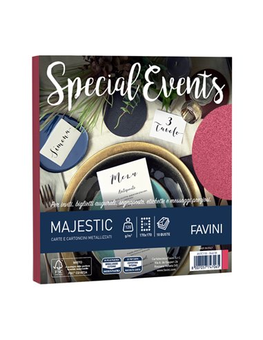 10 buste Special Events 120gr 170x170mm rosso 08 Favini A57C118