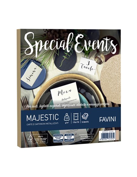 10 buste Special Events 120gr 170x170mm sabbia 07 Favini A57N118