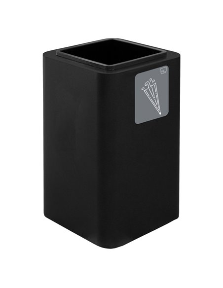 Portaombrelli Cubo 38x38x65cm in acciaio nero Stilcasa PU90F-N06