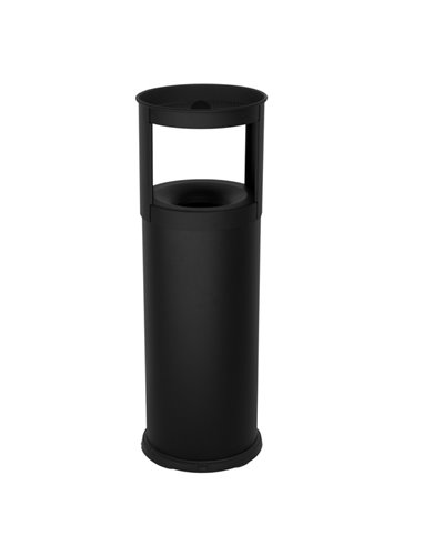 Gettacarte autoestinguente con posacenere 25L in acciaio nero Stilcasa 572/N STILCASA CESTINI E POSACENERE