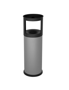 Gettacarte autoestinguente con posacenere 25L in acciaio grigio Stilcasa 572/G