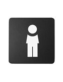 Pittogramma toilette uomo 16x16cm PVC nero/bianco Stilcasa PR1-U