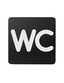 Pittogramma WC 16x16cm PVC nero/bianco Stilcasa PR10-W