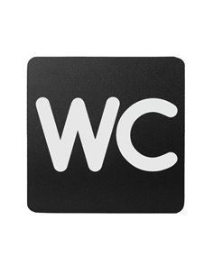 Pittogramma WC 16x16cm PVC nero/bianco Stilcasa PR10-W