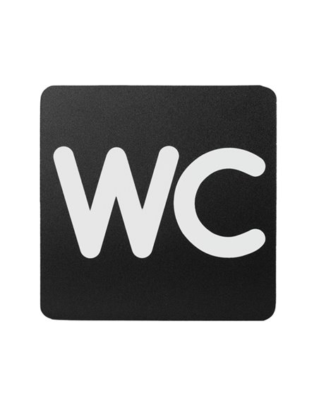 Pittogramma WC 16x16cm PVC nero/bianco Stilcasa PR10-W